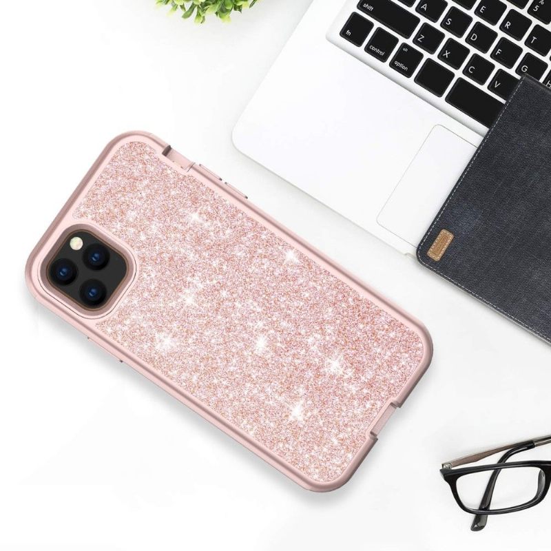 Hoesje voor iPhone 11 Pro Max Anti-fall Glitter Schokbestendige Hybrid