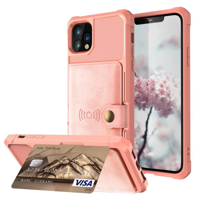 Hoesje voor iPhone 11 Pro Max Kaarthouder Met Leren Effect