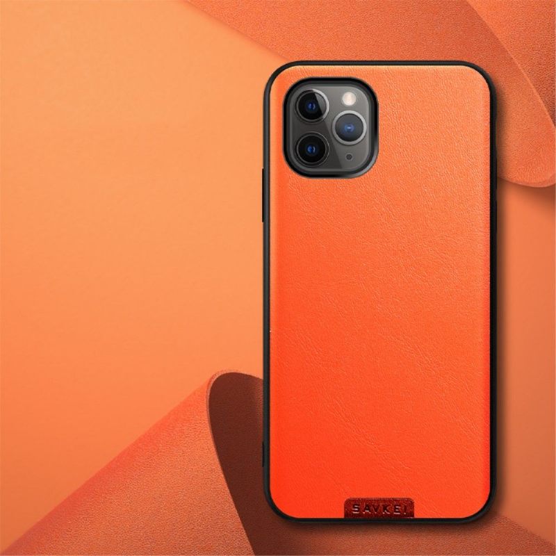 Hoesje voor iPhone 11 Pro Max Kleur Stijl Leer Effect