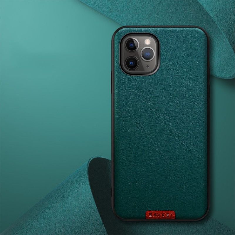 Hoesje voor iPhone 11 Pro Max Kleur Stijl Leer Effect