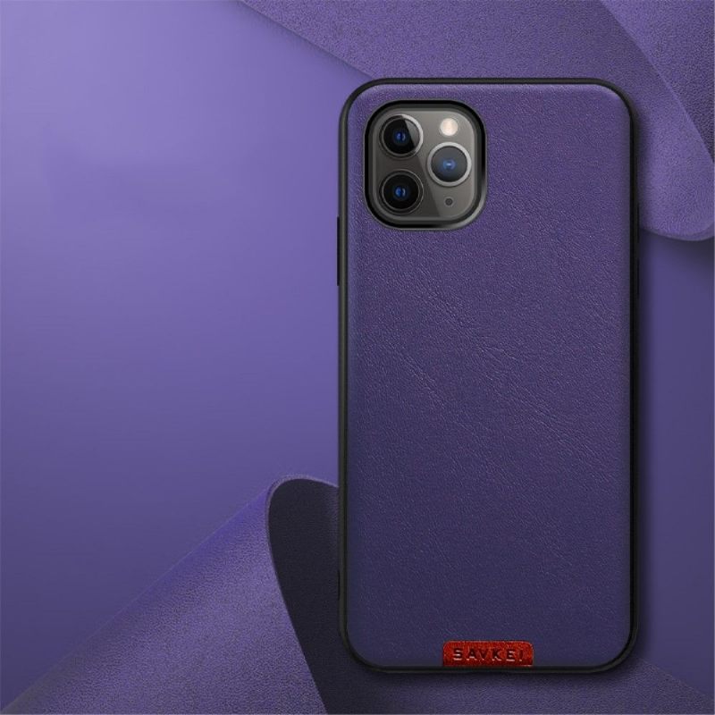 Hoesje voor iPhone 11 Pro Max Kleur Stijl Leer Effect