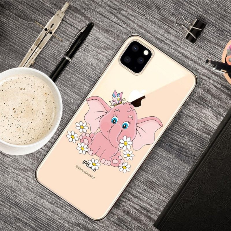 Hoesje voor iPhone 11 Pro Max Olifant Bloemen