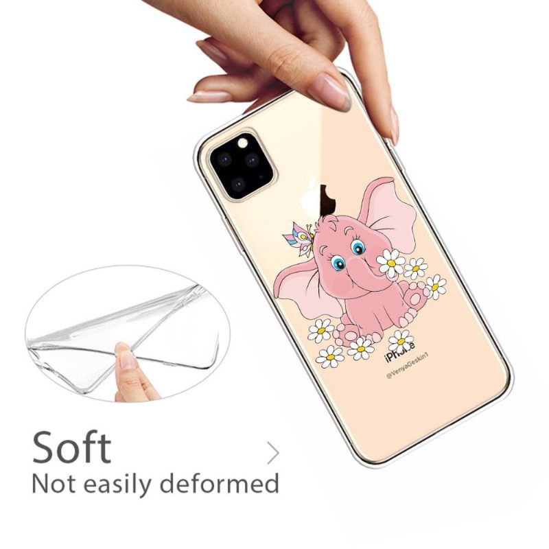 Hoesje voor iPhone 11 Pro Max Olifant Bloemen