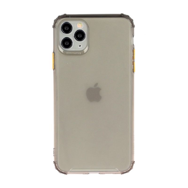 Hoesje voor iPhone 11 Pro Max Semi-transparant Met Knopkleur