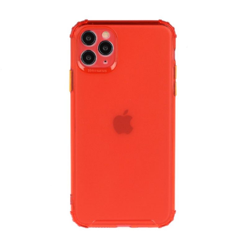 Hoesje voor iPhone 11 Pro Max Semi-transparant Met Knopkleur