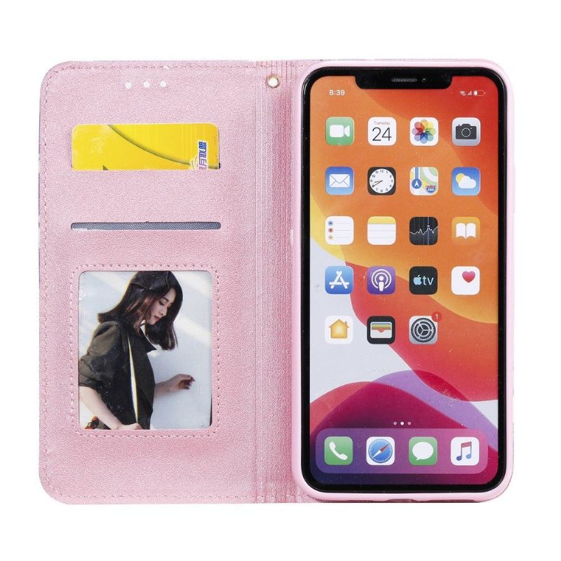 Leren Hoesje voor iPhone 11 Pro Max Bescherming Madeliefjes