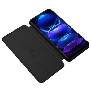 Bescherming Hoesje voor Xiaomi Redmi Note 12 5G Folio-hoesje Koolstofvezel