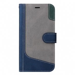 Flip Case voor Xiaomi Redmi Note 12 5G Met Ketting Driekleurige Riem