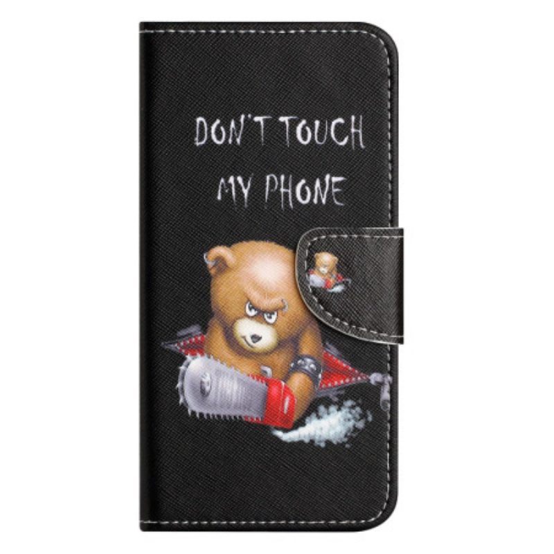 Folio-hoesje voor Xiaomi Redmi Note 12 5G Met Ketting Gevaarlijke Stringbeer