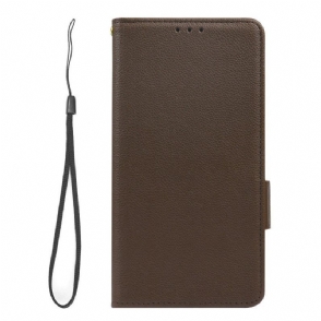 Folio-hoesje voor Xiaomi Redmi Note 12 5G Ultrafijne Lychee-stijl