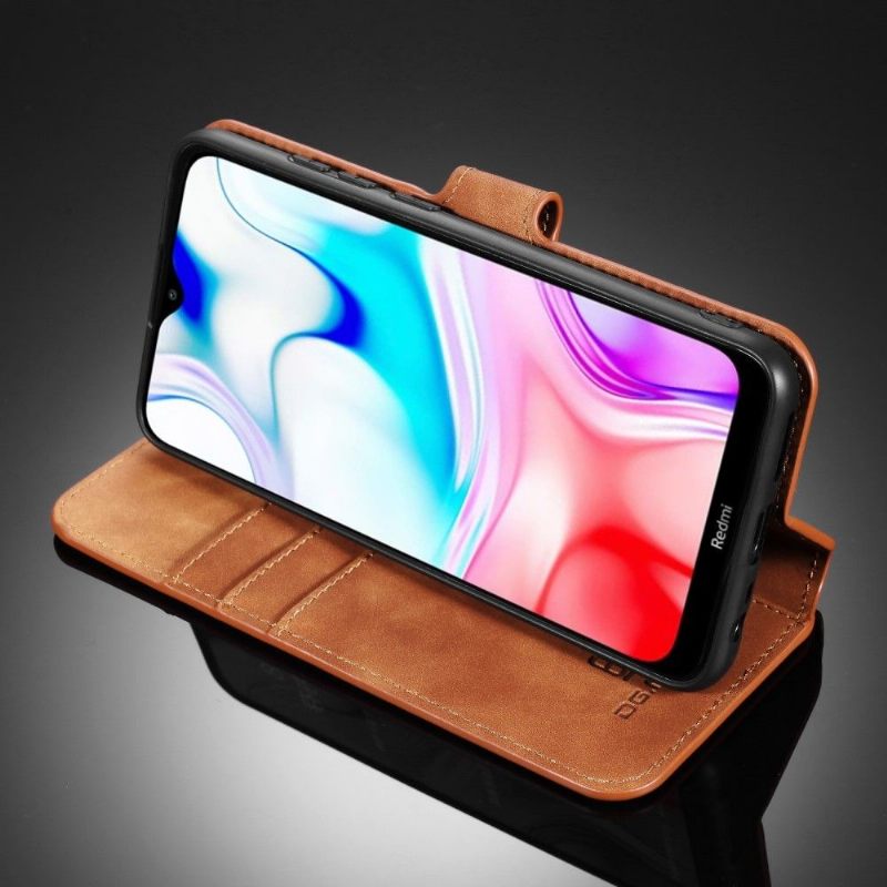 Flip Case voor Xiaomi Redmi Note 8 Dg Ming Retro Stijl Leer