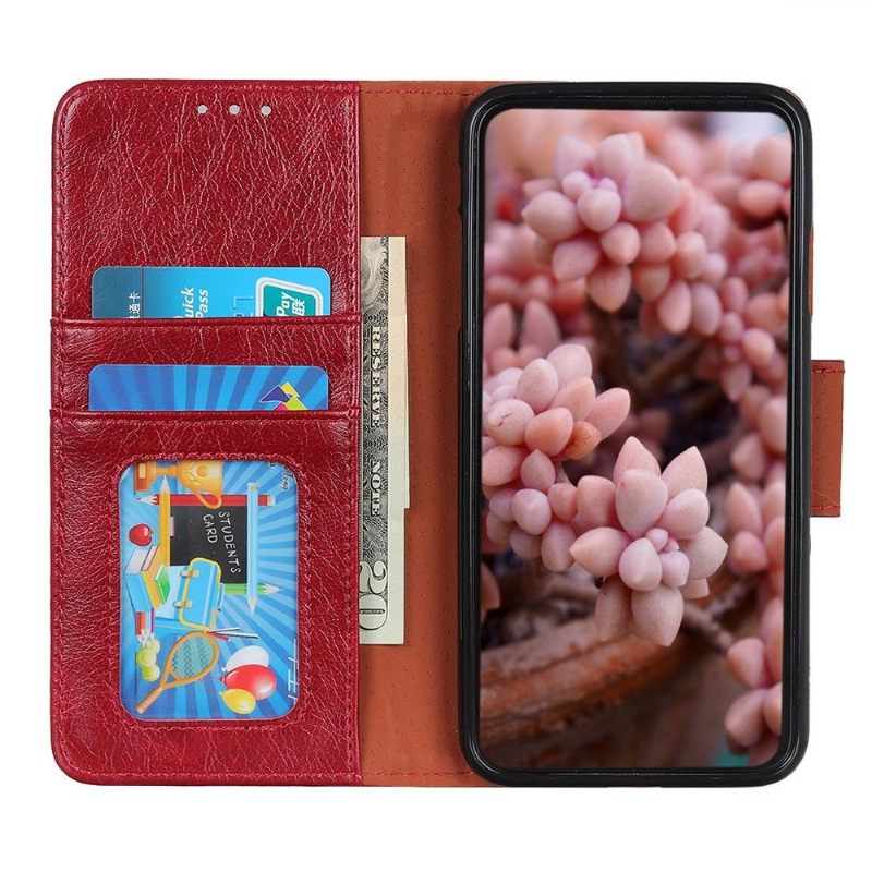 Folio-hoesje voor Xiaomi Redmi Note 8 Anti-fall Retro Leereffect