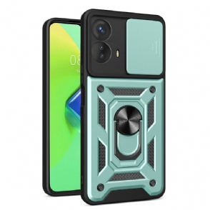 Hoesje voor Moto G73 5G Ringsteun En Lensbeschermer