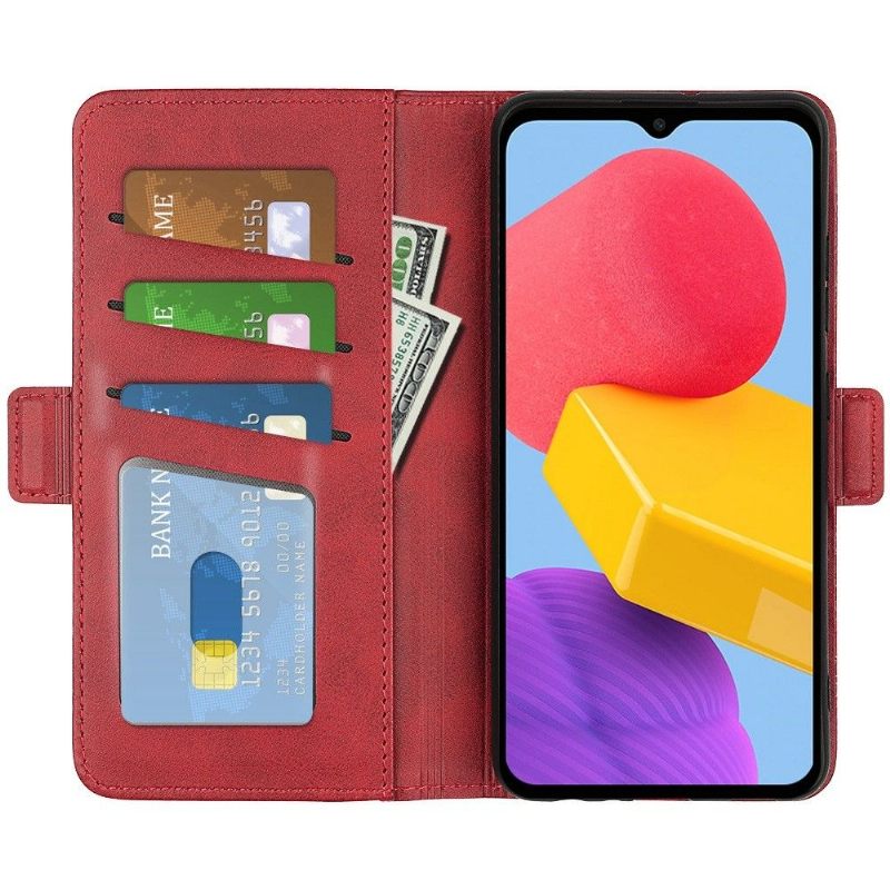 Cover voor Samsung Galaxy M13 Portemonnee Leren Mat Kunstleer Cover