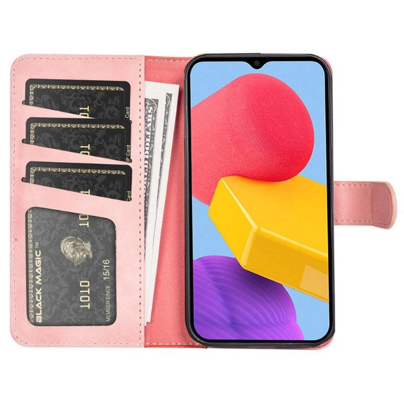 Folio-hoesje voor Samsung Galaxy M13 Tweekleurige Foliostandaard