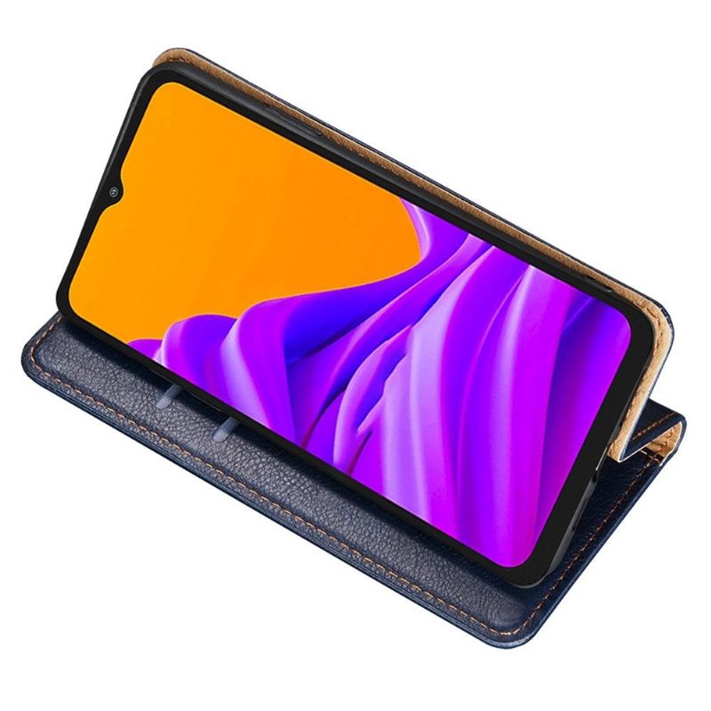 Telefoonhoesje voor Samsung Galaxy M13 Folio-hoesje Puur Kunstleer