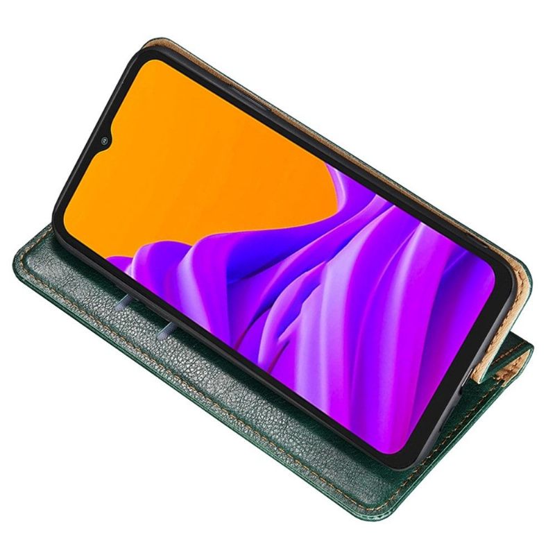 Telefoonhoesje voor Samsung Galaxy M13 Folio-hoesje Puur Kunstleer