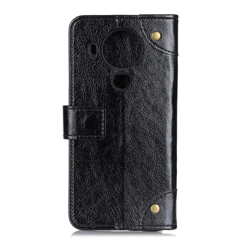 Cover voor Nokia 3.4 / Nokia 5.4 Anti-fall Simon Kunstleer Klinknagels