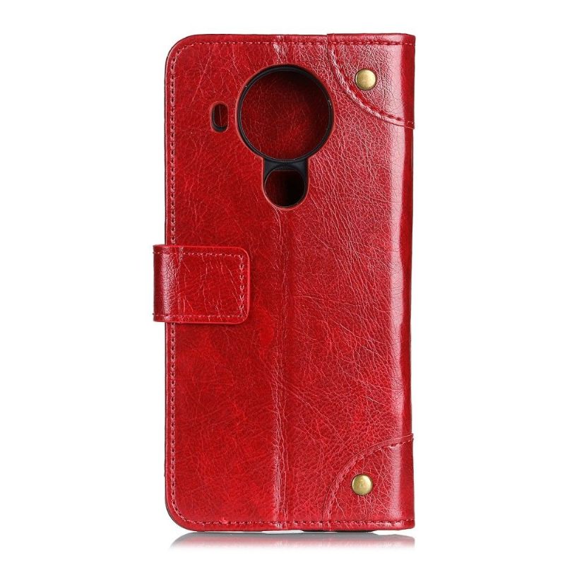 Cover voor Nokia 3.4 / Nokia 5.4 Anti-fall Simon Kunstleer Klinknagels