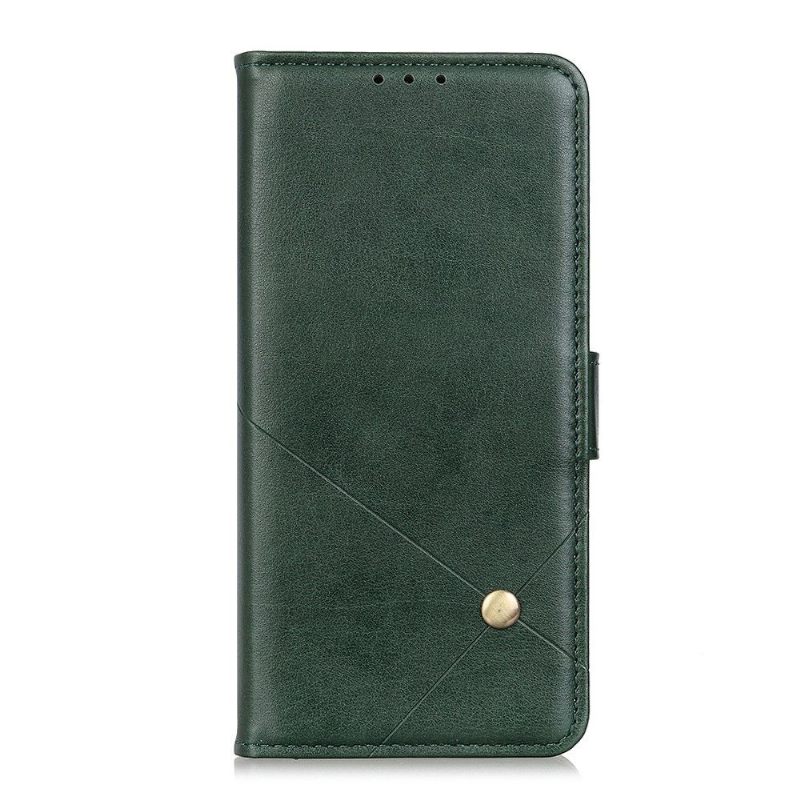 Flip Case voor Nokia 3.4 / Nokia 5.4 Folio-hoesje Faux Lederen Flap Met Klinknagel