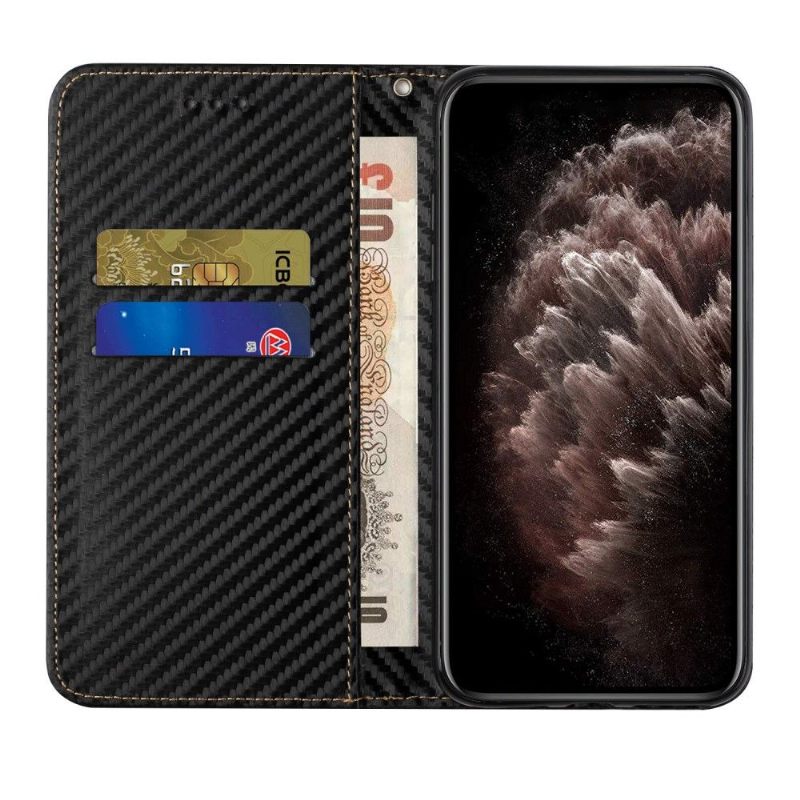 Folio-hoesje voor Nokia 3.4 / Nokia 5.4 Koolstofvezel