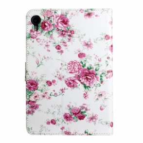 iPad Mini 6 Hoes (2021) Roze Bloemen