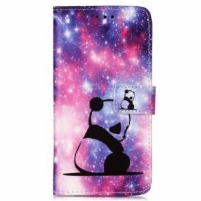 Folio-hoesje voor Samsung Galaxy A54 5G Met Ketting Lanyard Galaxy Panda