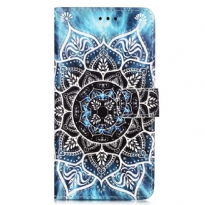 Folio-hoesje voor Samsung Galaxy A54 5G Met Ketting Strakke Mandala