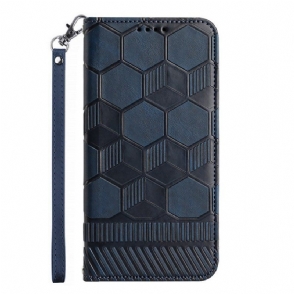 Folio-hoesje voor Samsung Galaxy A54 5G Voetbal Bal Patroon