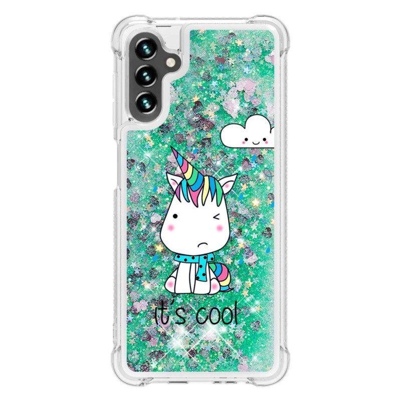 Hoesje voor Samsung Galaxy A54 5G Glitter Eenhoorns