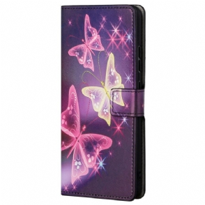 Flip Case voor Xiaomi Redmi Note 11 / 11S Vlinders En Bloemen