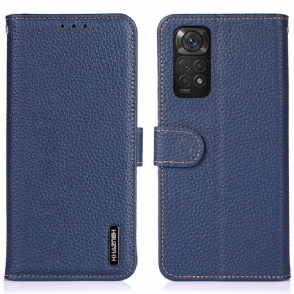 Folio-hoesje voor Xiaomi Redmi Note 11 / 11S Khazneh Lychee Leer