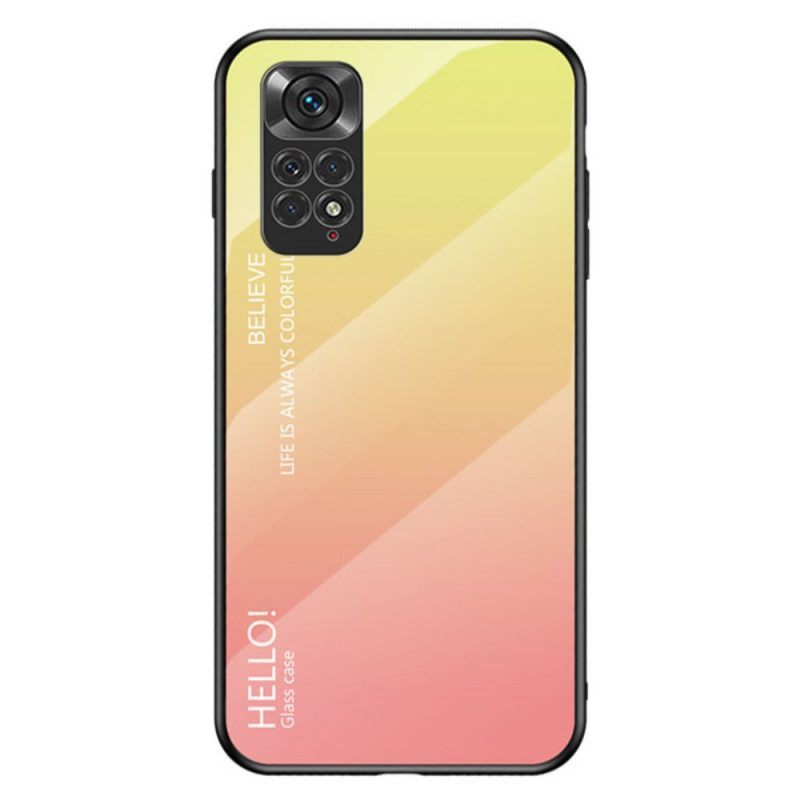 Hoesje voor Xiaomi Redmi Note 11 / 11S Gehard Glas Hallo