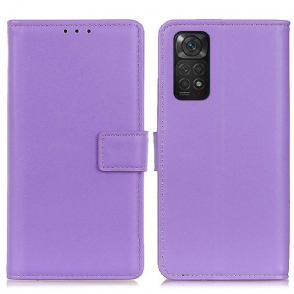 Leren Hoesje voor Xiaomi Redmi Note 11 / 11S Effen Kunstleer