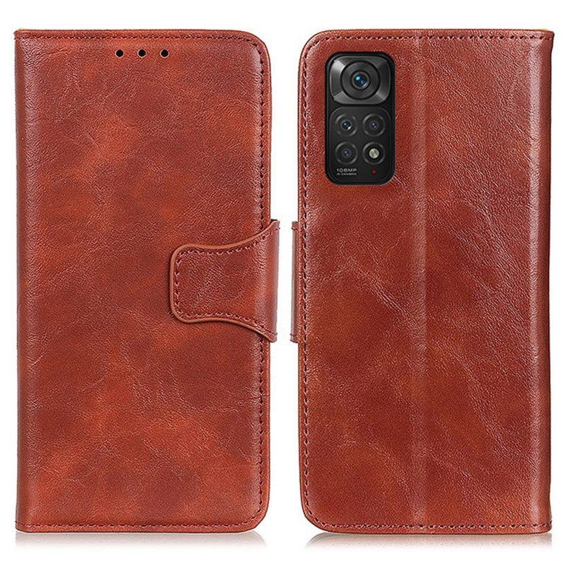 Leren Hoesje voor Xiaomi Redmi Note 11 / 11S Folio-hoesje Getextureerde Magnetische Flap