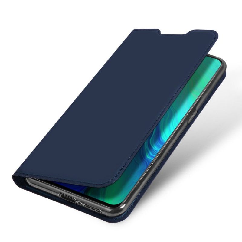 Leren Hoesje voor Oppo Reno 10x Zoom Zakelijk Kunstleer - Marineblauw