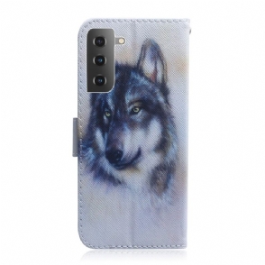 Cover voor Samsung Galaxy S22 Plus 5G Wolf-ondersteuningsfunctie