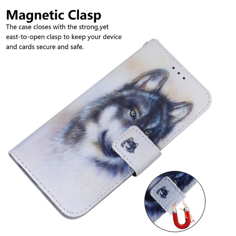 Cover voor Samsung Galaxy S22 Plus 5G Wolf-ondersteuningsfunctie