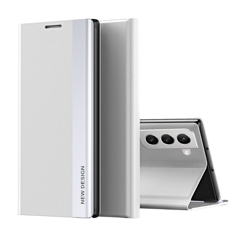 Cover voor Samsung Galaxy S22 Plus 5G Zakelijke Magneet Met Leereffect