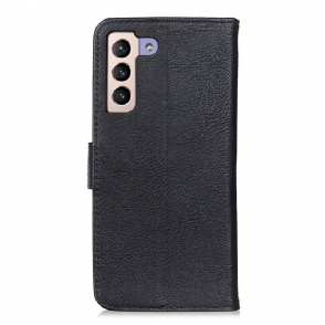 Flip Case voor Samsung Galaxy S22 Plus 5G Khazneh Leder Effect Kaarthouder