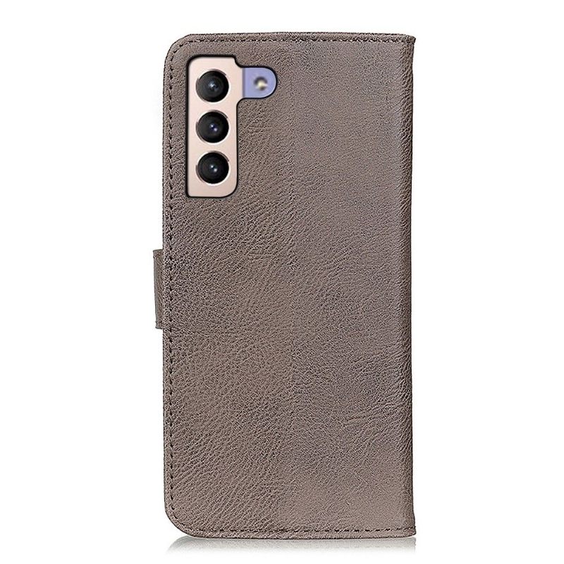 Flip Case voor Samsung Galaxy S22 Plus 5G Khazneh Leder Effect Kaarthouder