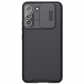 Hoesje voor Samsung Galaxy S22 Plus 5G Camshield Met Achterste Lensdop