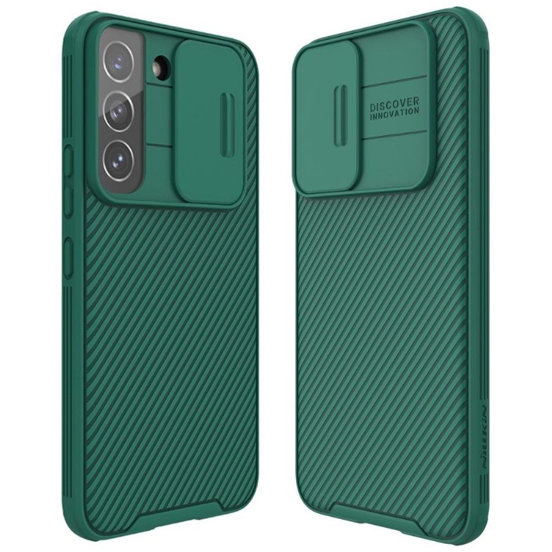 Hoesje voor Samsung Galaxy S22 Plus 5G Camshield Met Achterste Lensdop