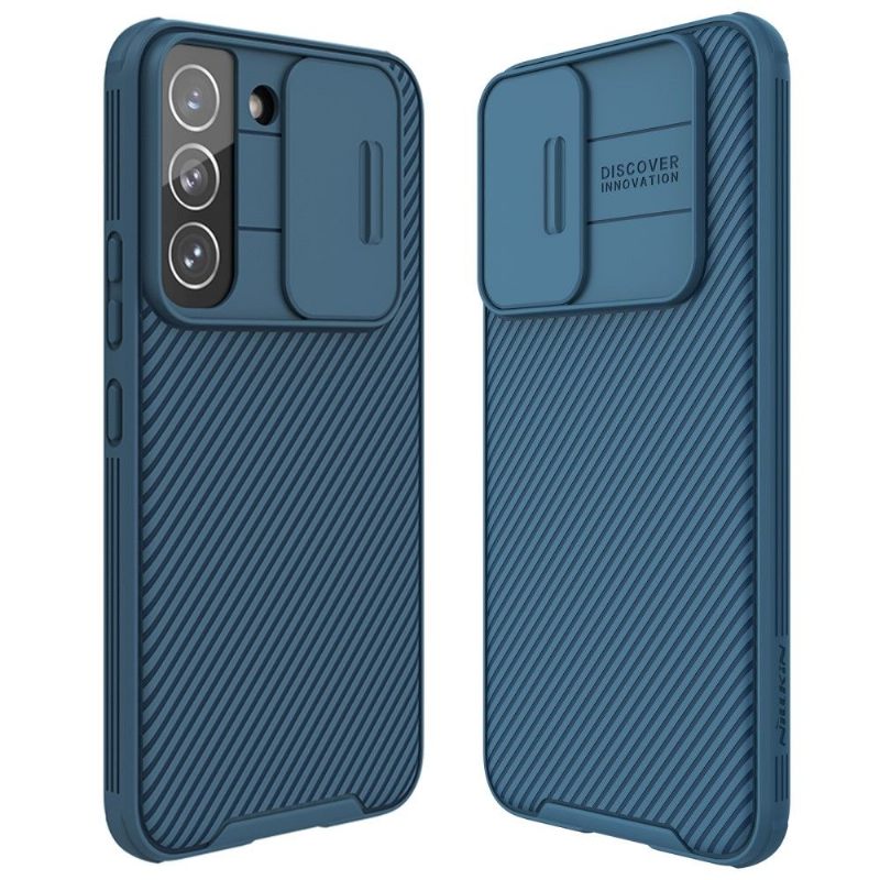 Hoesje voor Samsung Galaxy S22 Plus 5G Camshield Met Achterste Lensdop