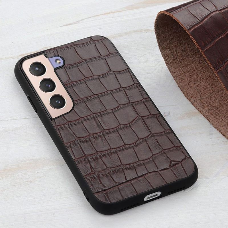 Hoesje voor Samsung Galaxy S22 Plus 5G Chique Croco Skin Look