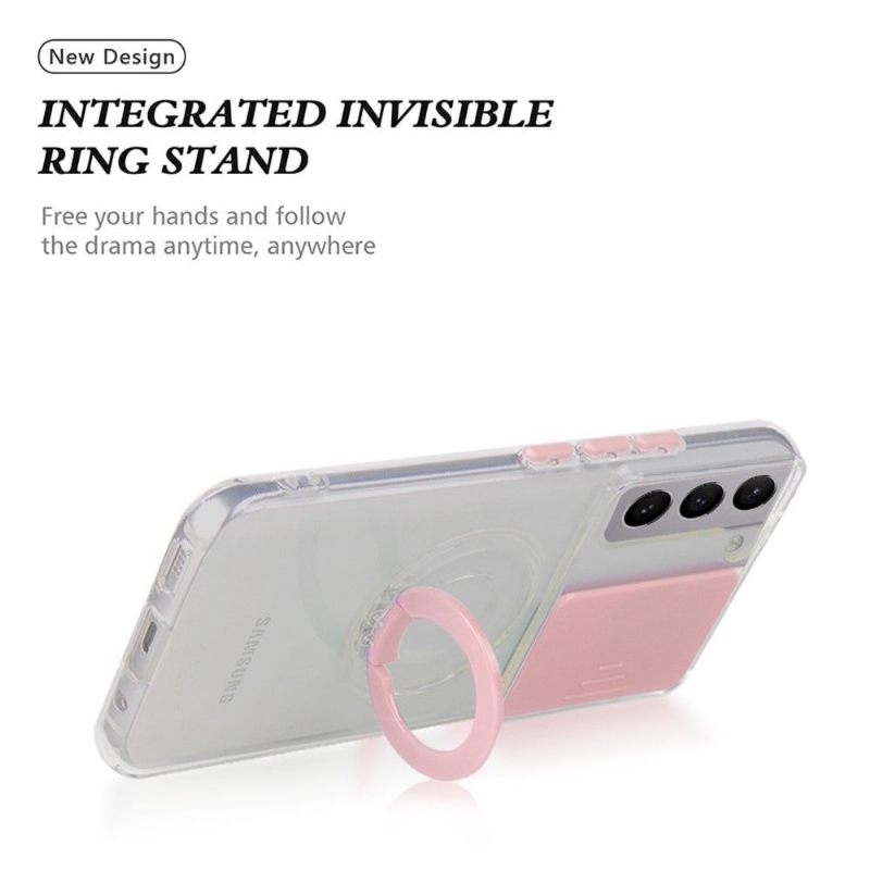 Telefoonhoesje voor Samsung Galaxy S22 Plus 5G Bescherming Met Ring En Camera Cover