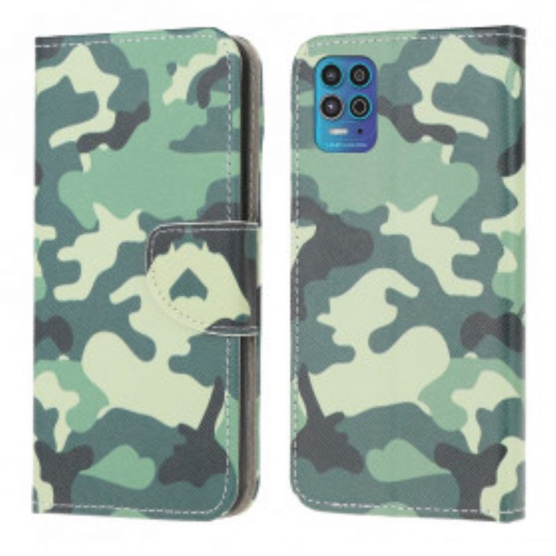 Folio-hoesje voor Moto G100 Militaire Camouflage