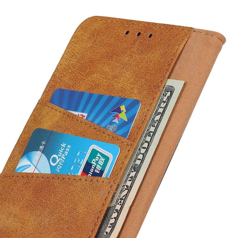 Folio-hoesje voor Huawei P40 Lite E Anti-fall Edouard Kunstleer Vintage