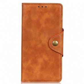 Folio-hoesje voor Xiaomi Redmi Note 12 4G Magnetische Knop Van Imitatieleer