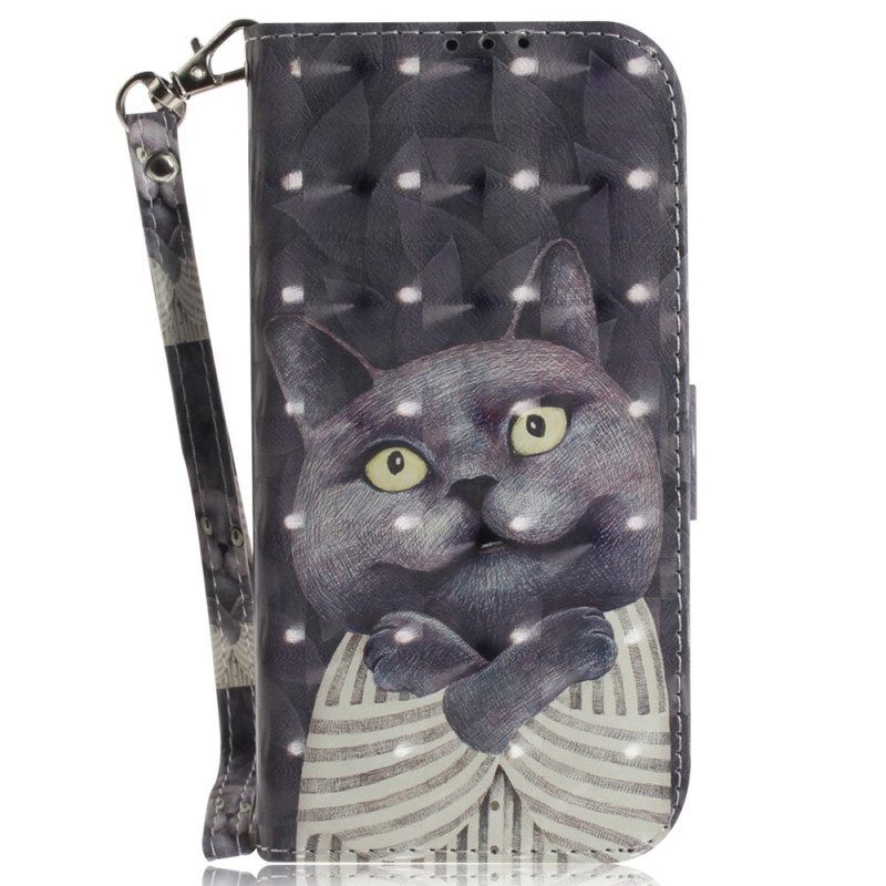 Folio-hoesje voor Xiaomi Redmi Note 12 4G Met Ketting Originele String Cat